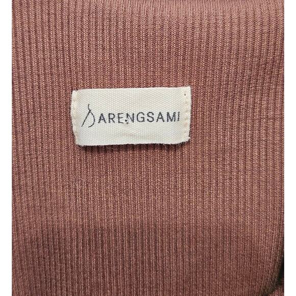 Sarengsami Revolve Womens Dress Small Med Brown Mojo Rib Knit Cut Out Walnut - Picture 11 of 14